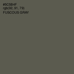 #5C5B4F - Fuscous Gray Color Image